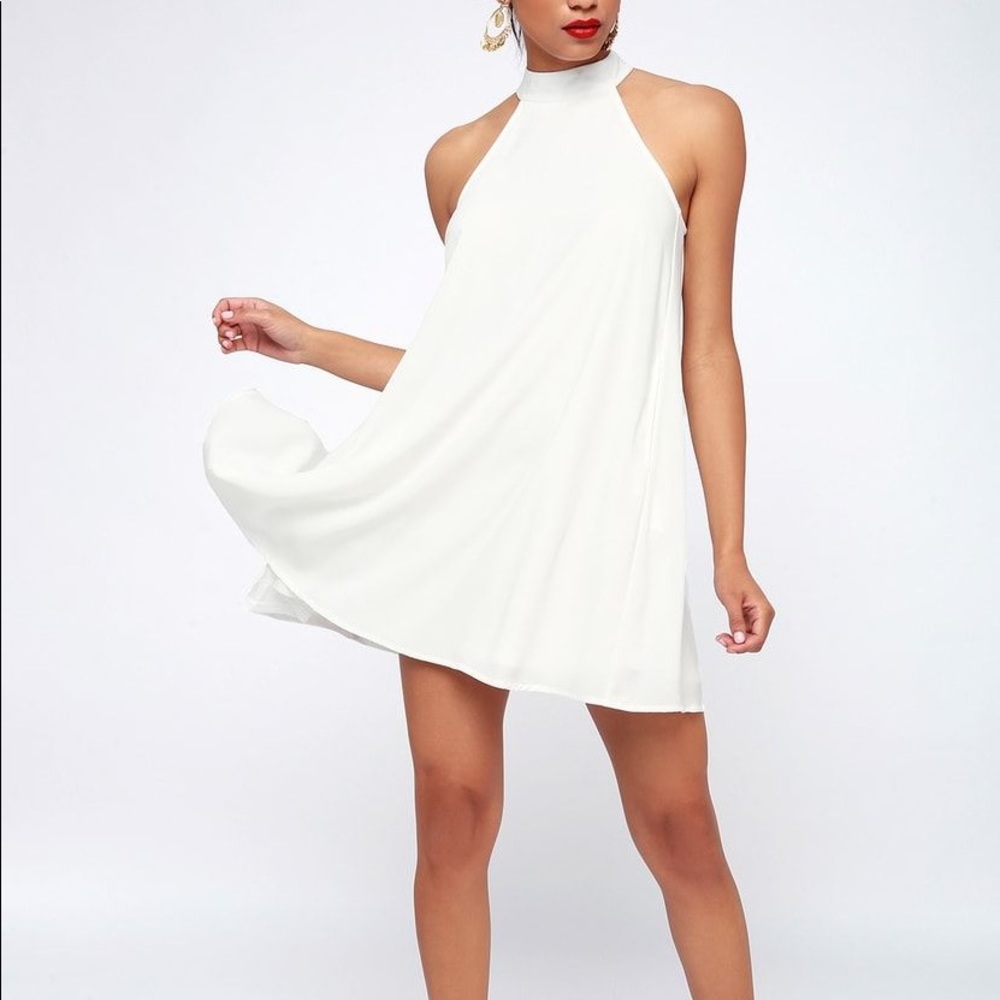One Clothing White Sleeveless Mini Shift Dress